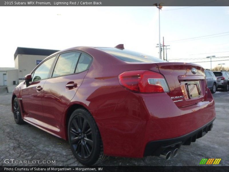 Lightning Red / Carbon Black 2015 Subaru WRX Premium