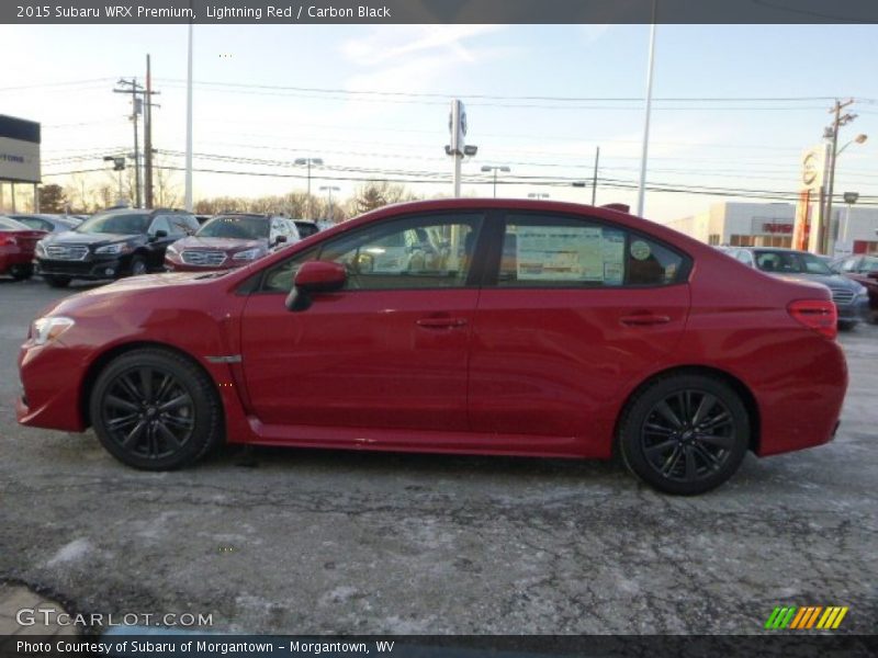 Lightning Red / Carbon Black 2015 Subaru WRX Premium