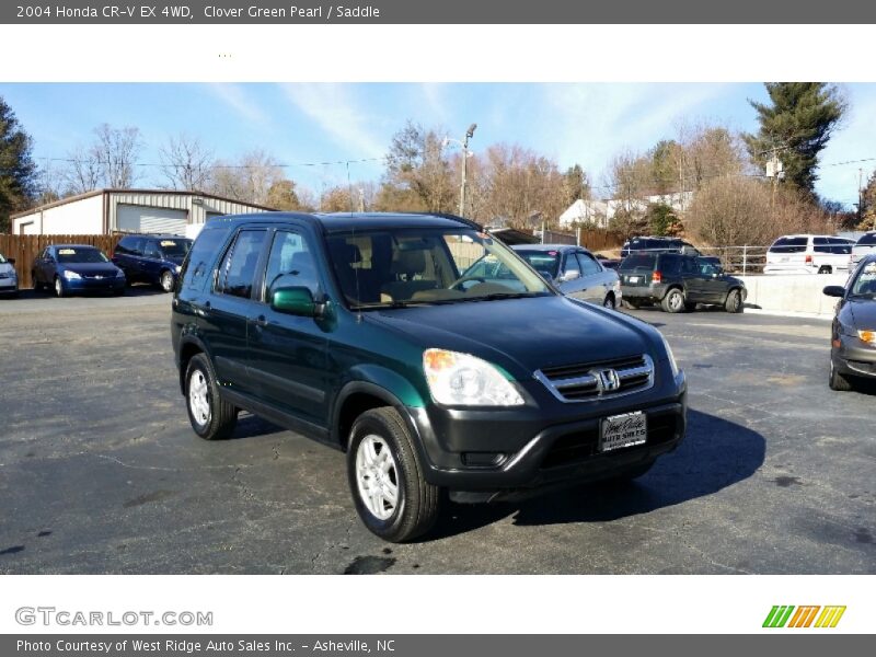 Clover Green Pearl / Saddle 2004 Honda CR-V EX 4WD