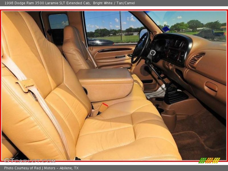 Bright White / Tan/Camel 1998 Dodge Ram 3500 Laramie SLT Extended Cab