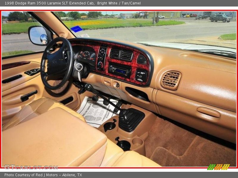 Bright White / Tan/Camel 1998 Dodge Ram 3500 Laramie SLT Extended Cab