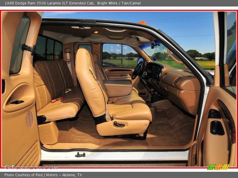 Bright White / Tan/Camel 1998 Dodge Ram 3500 Laramie SLT Extended Cab