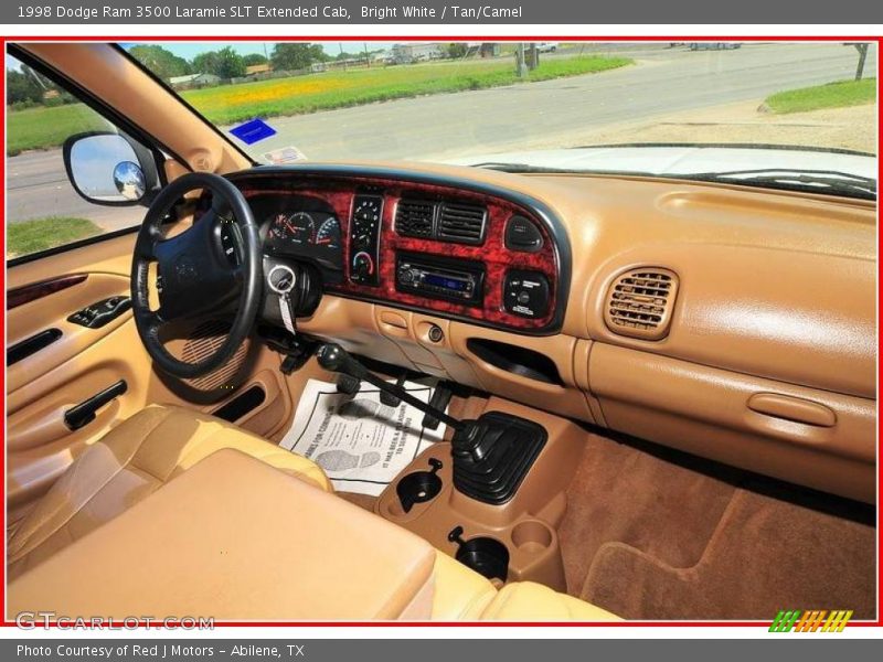 Bright White / Tan/Camel 1998 Dodge Ram 3500 Laramie SLT Extended Cab