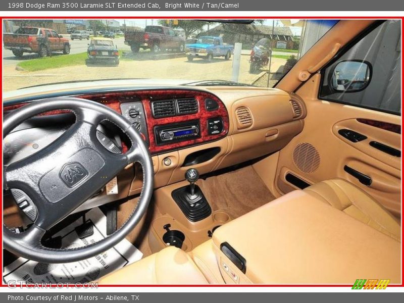 Bright White / Tan/Camel 1998 Dodge Ram 3500 Laramie SLT Extended Cab