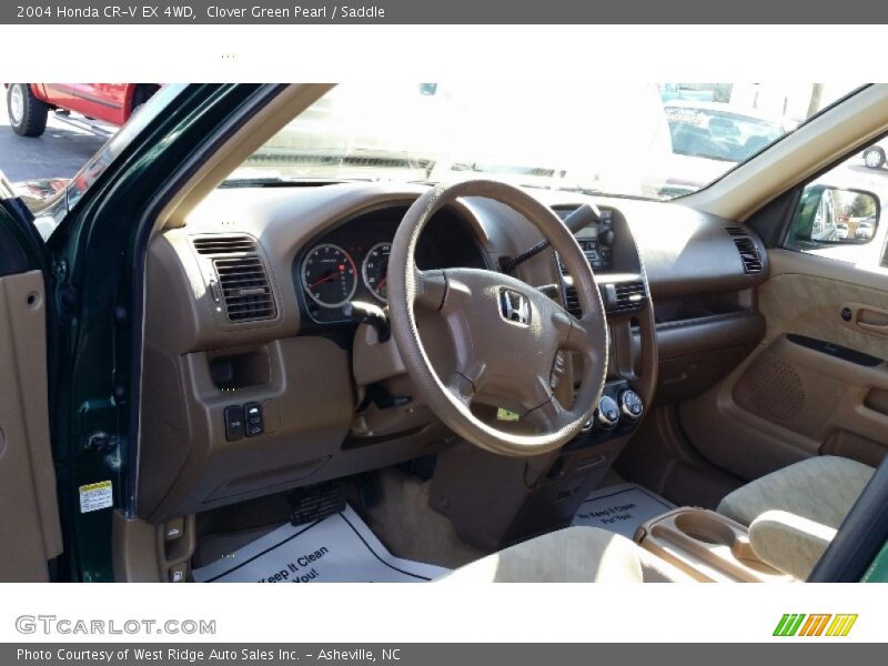 Clover Green Pearl / Saddle 2004 Honda CR-V EX 4WD