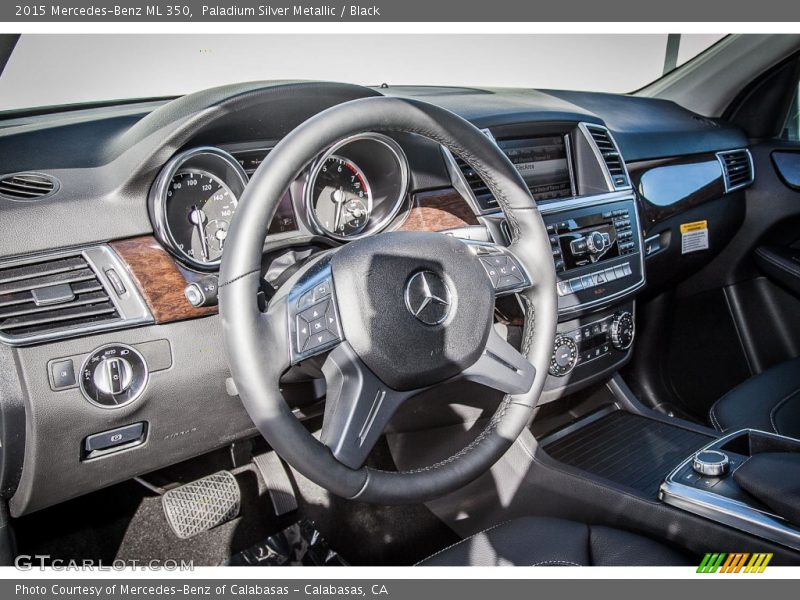 Paladium Silver Metallic / Black 2015 Mercedes-Benz ML 350