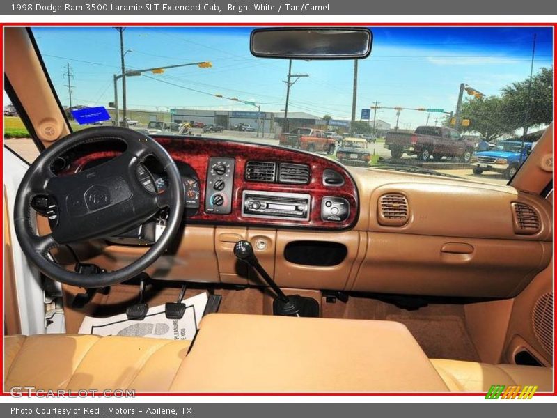 Bright White / Tan/Camel 1998 Dodge Ram 3500 Laramie SLT Extended Cab