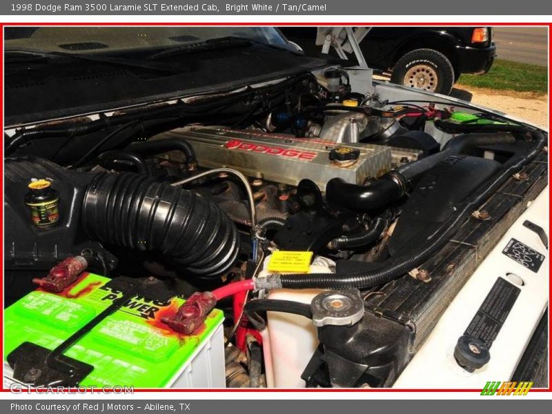 Bright White / Tan/Camel 1998 Dodge Ram 3500 Laramie SLT Extended Cab