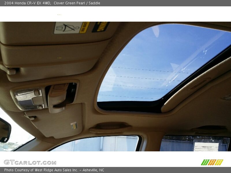 Clover Green Pearl / Saddle 2004 Honda CR-V EX 4WD