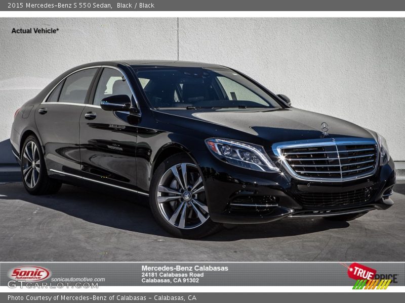 Black / Black 2015 Mercedes-Benz S 550 Sedan