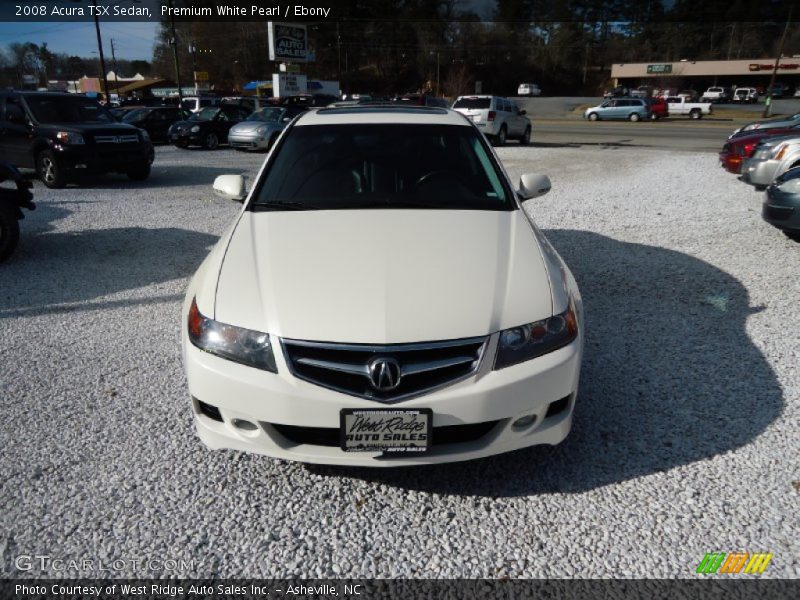 Premium White Pearl / Ebony 2008 Acura TSX Sedan