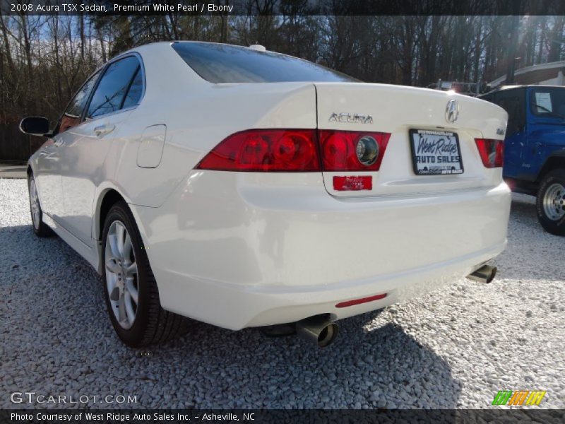 Premium White Pearl / Ebony 2008 Acura TSX Sedan
