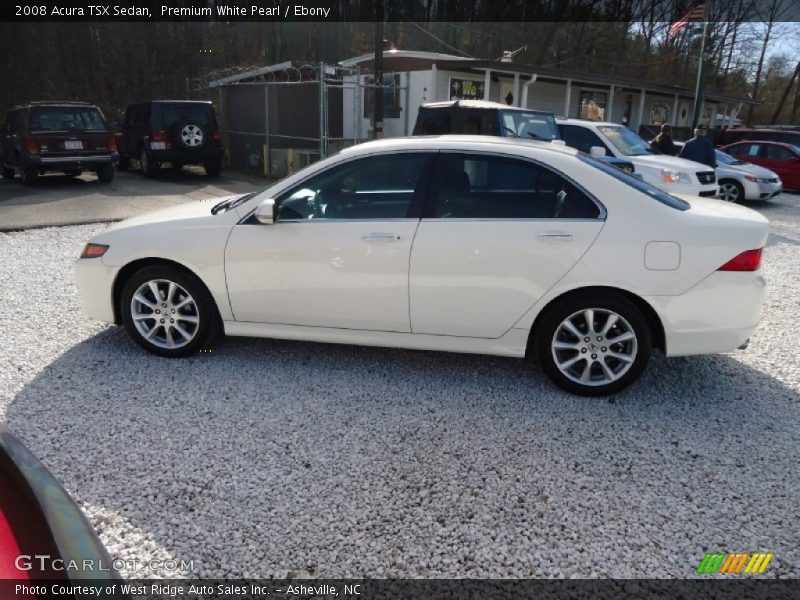 Premium White Pearl / Ebony 2008 Acura TSX Sedan