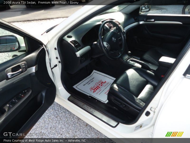 Premium White Pearl / Ebony 2008 Acura TSX Sedan
