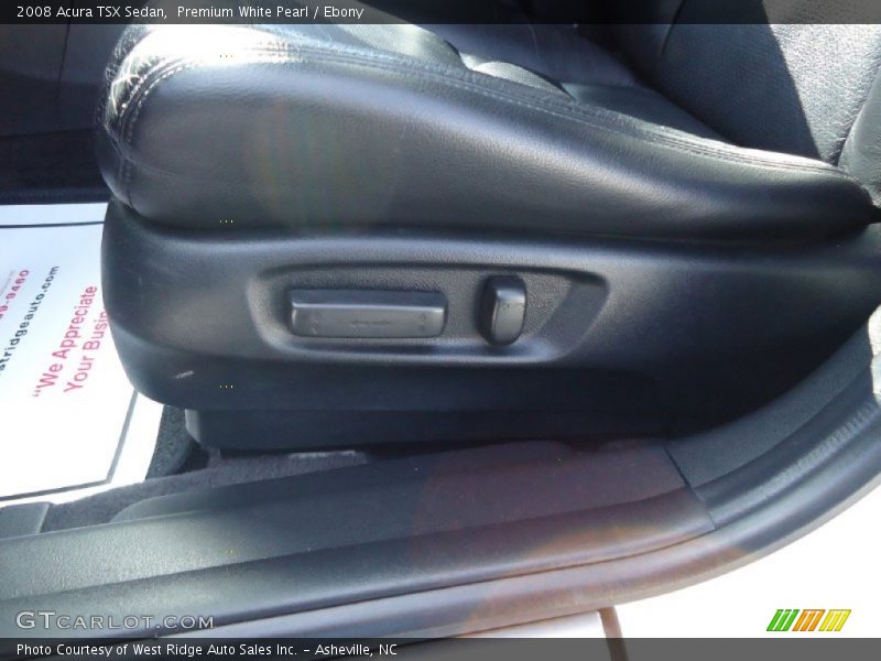 Premium White Pearl / Ebony 2008 Acura TSX Sedan