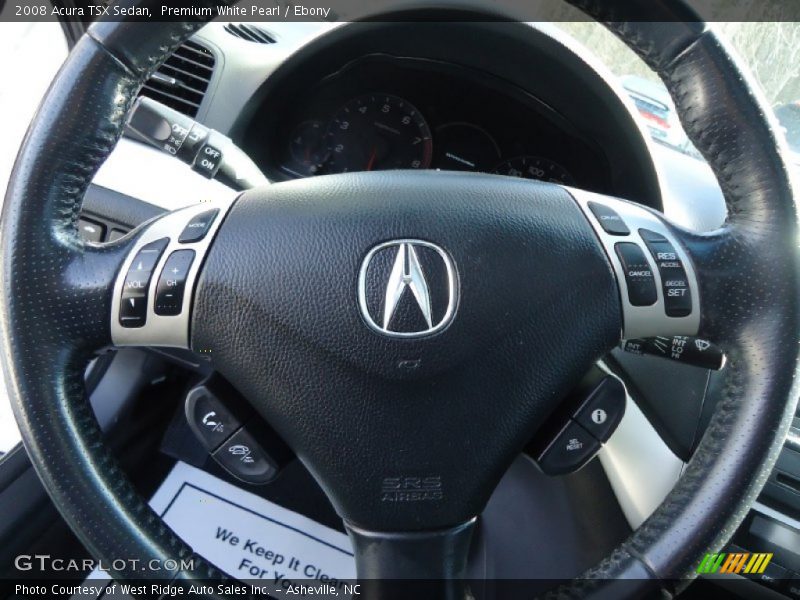 Premium White Pearl / Ebony 2008 Acura TSX Sedan
