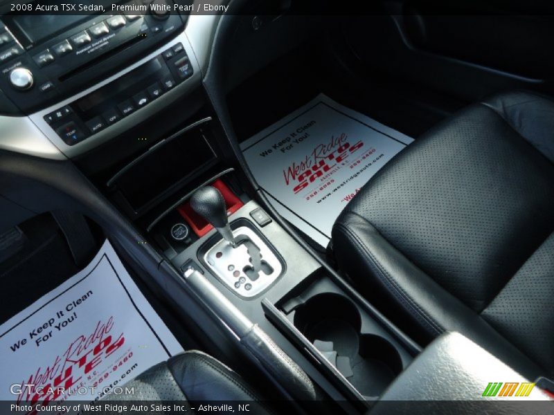 Premium White Pearl / Ebony 2008 Acura TSX Sedan