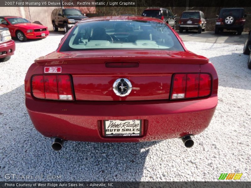 Redfire Metallic / Light Graphite 2007 Ford Mustang V6 Deluxe Coupe