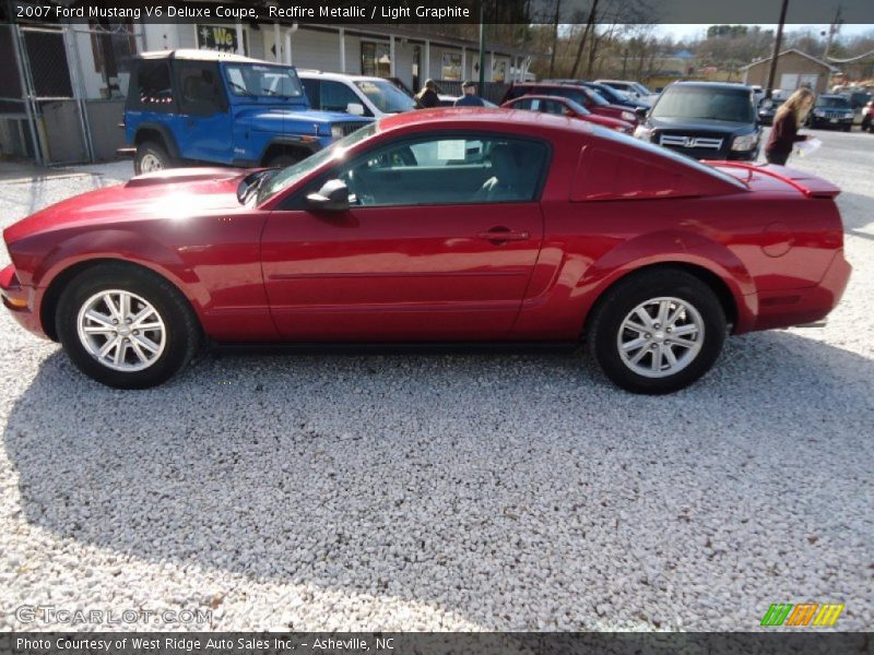 Redfire Metallic / Light Graphite 2007 Ford Mustang V6 Deluxe Coupe