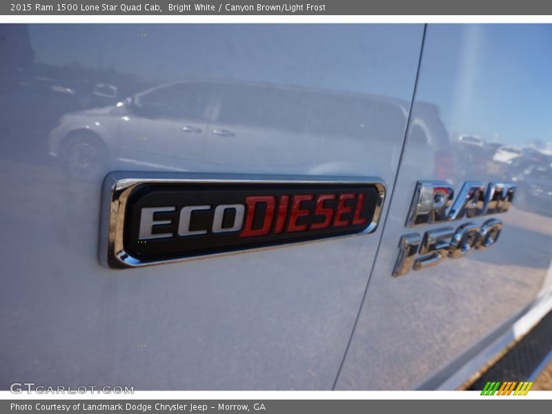 Bright White / Canyon Brown/Light Frost 2015 Ram 1500 Lone Star Quad Cab