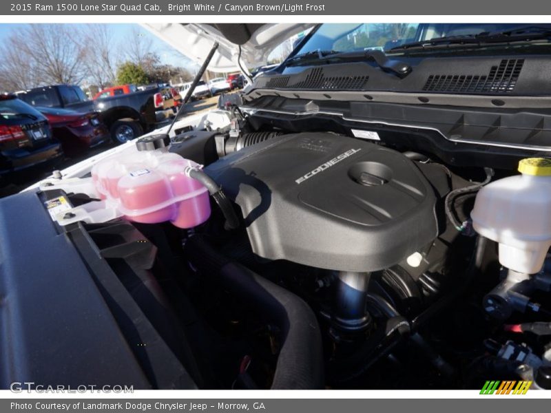 Bright White / Canyon Brown/Light Frost 2015 Ram 1500 Lone Star Quad Cab
