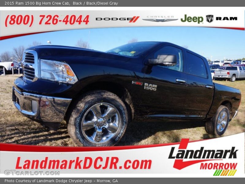 Black / Black/Diesel Gray 2015 Ram 1500 Big Horn Crew Cab