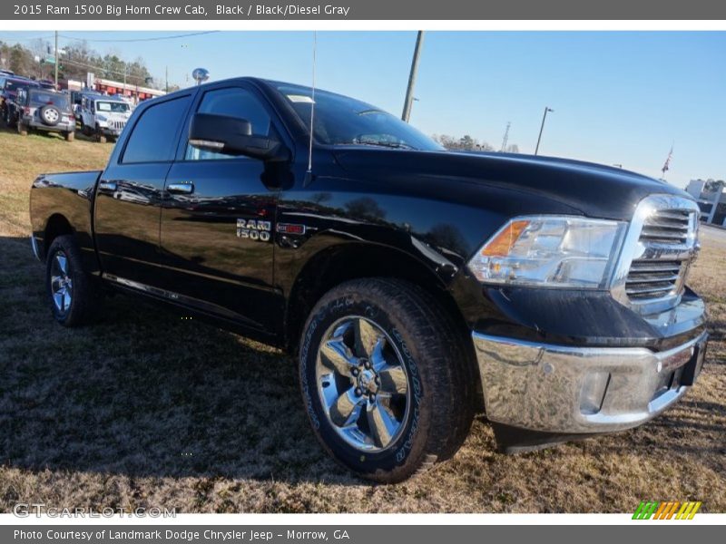 Black / Black/Diesel Gray 2015 Ram 1500 Big Horn Crew Cab