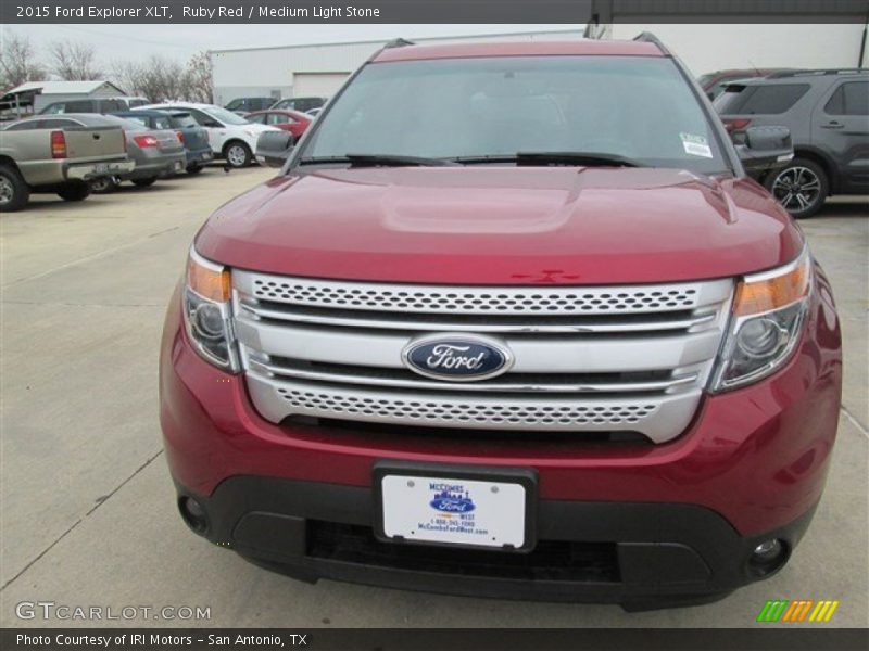 Ruby Red / Medium Light Stone 2015 Ford Explorer XLT