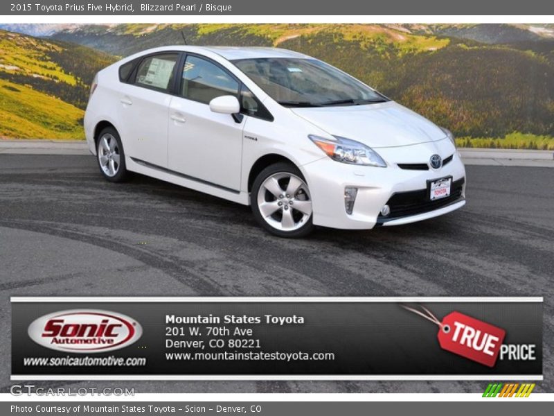 Blizzard Pearl / Bisque 2015 Toyota Prius Five Hybrid