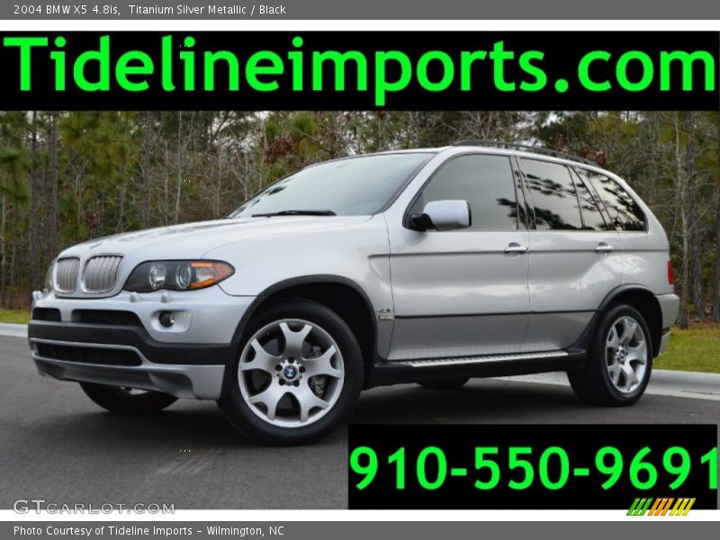 Titanium Silver Metallic / Black 2004 BMW X5 4.8is