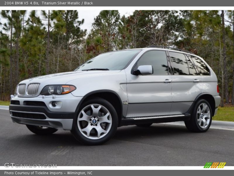 Titanium Silver Metallic / Black 2004 BMW X5 4.8is