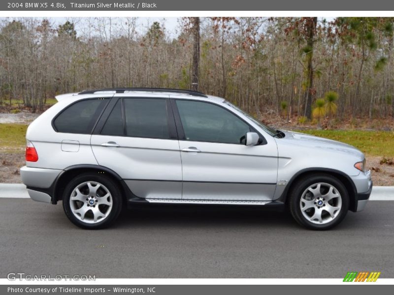 Titanium Silver Metallic / Black 2004 BMW X5 4.8is