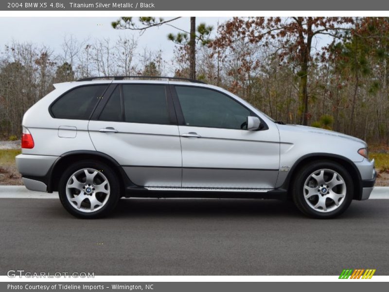 Titanium Silver Metallic / Black 2004 BMW X5 4.8is