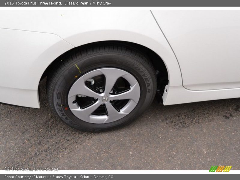Blizzard Pearl / Misty Gray 2015 Toyota Prius Three Hybrid