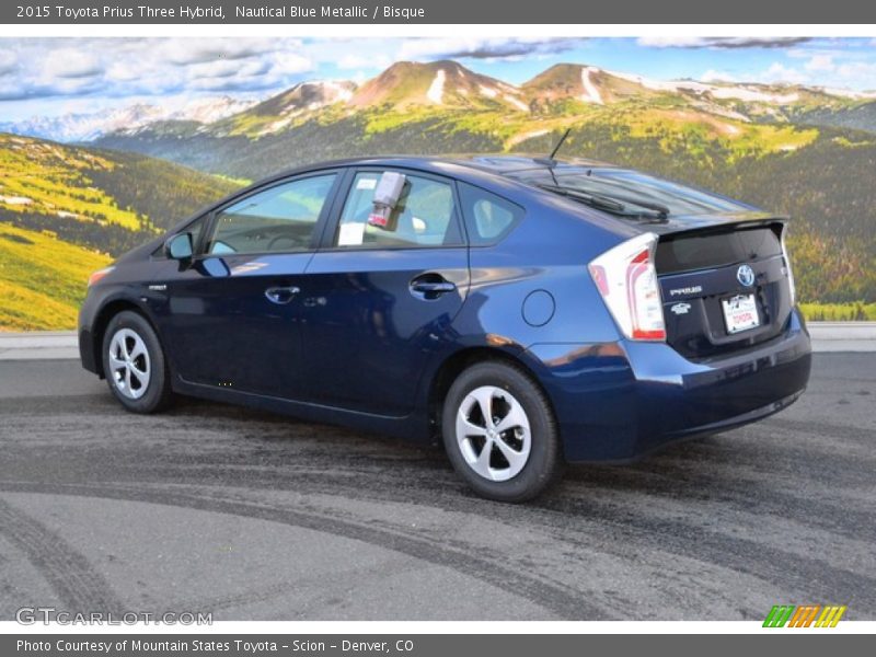 Nautical Blue Metallic / Bisque 2015 Toyota Prius Three Hybrid