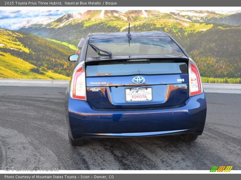 Nautical Blue Metallic / Bisque 2015 Toyota Prius Three Hybrid