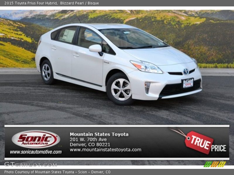 Blizzard Pearl / Bisque 2015 Toyota Prius Four Hybrid