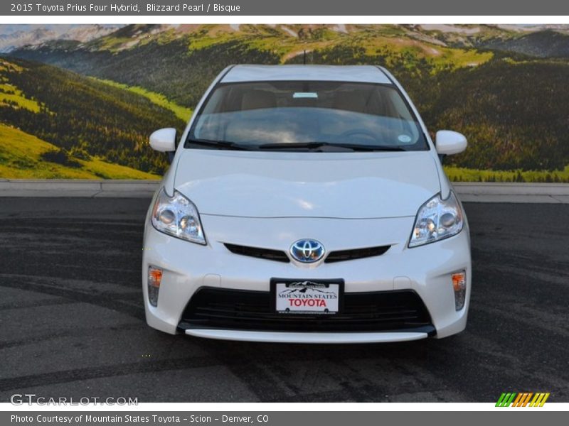 Blizzard Pearl / Bisque 2015 Toyota Prius Four Hybrid