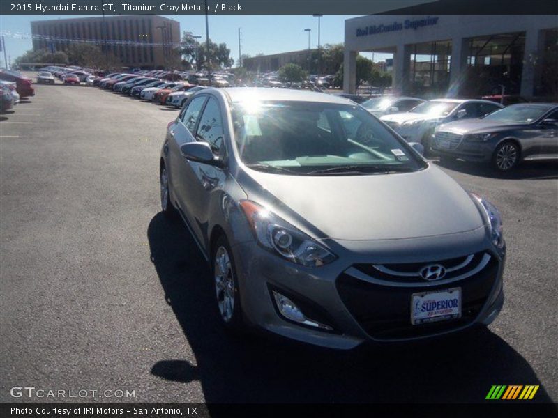 Titanium Gray Metallic / Black 2015 Hyundai Elantra GT