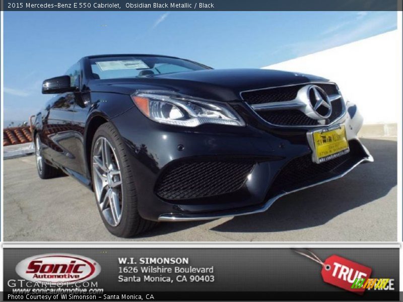 Obsidian Black Metallic / Black 2015 Mercedes-Benz E 550 Cabriolet