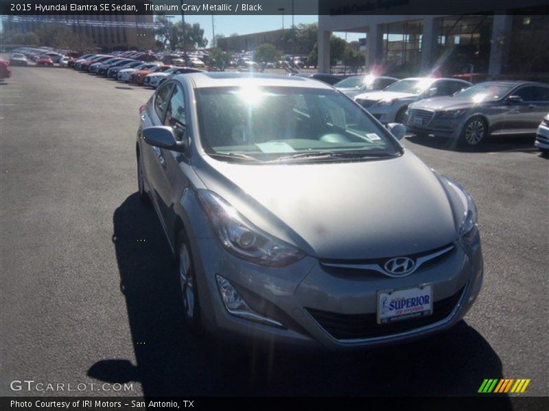 Titanium Gray Metallic / Black 2015 Hyundai Elantra SE Sedan