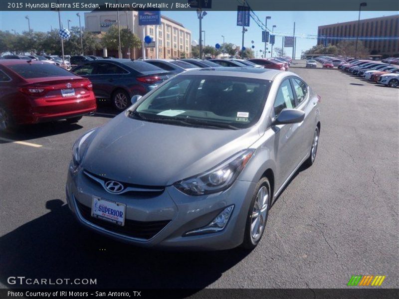 Titanium Gray Metallic / Black 2015 Hyundai Elantra SE Sedan
