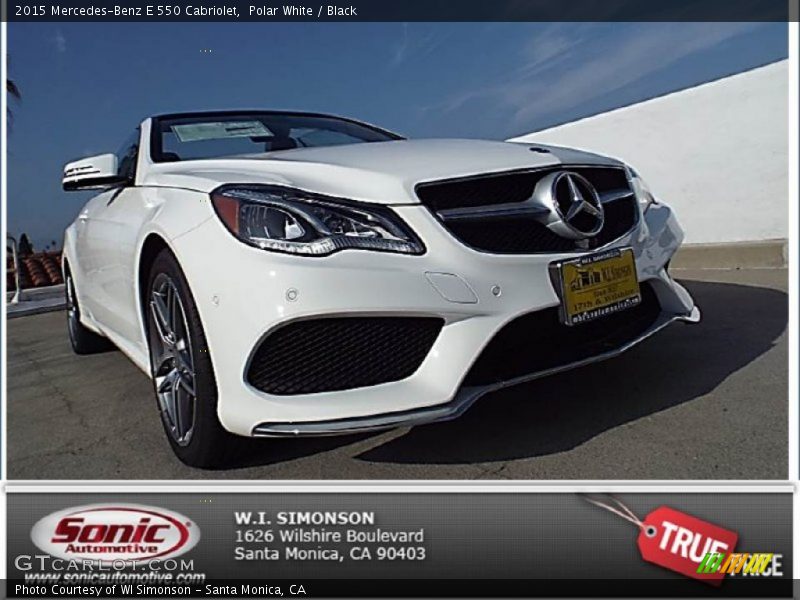 Polar White / Black 2015 Mercedes-Benz E 550 Cabriolet
