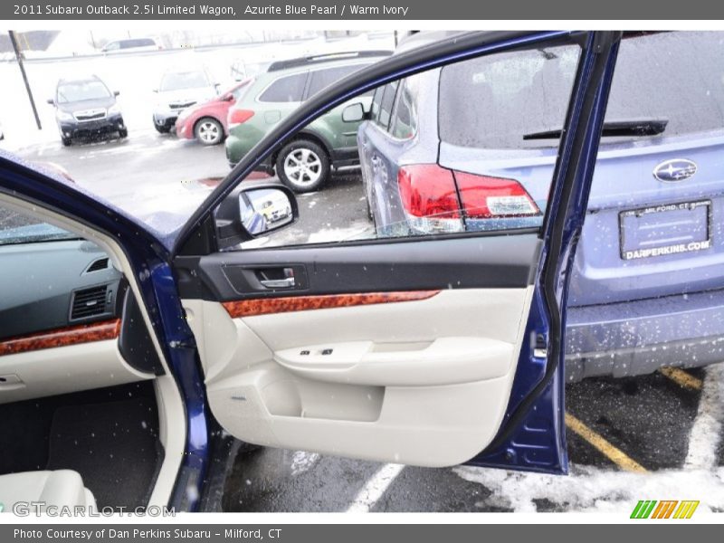 Azurite Blue Pearl / Warm Ivory 2011 Subaru Outback 2.5i Limited Wagon