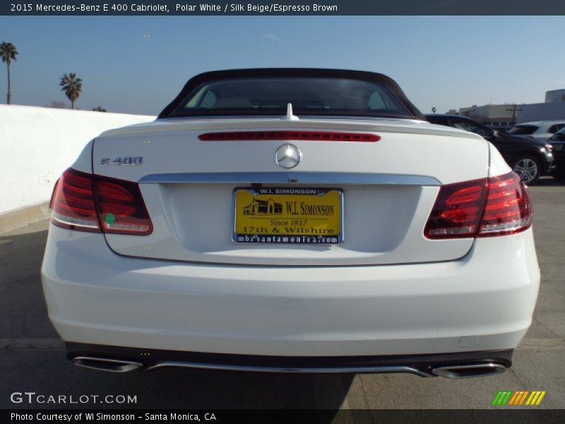 Polar White / Silk Beige/Espresso Brown 2015 Mercedes-Benz E 400 Cabriolet