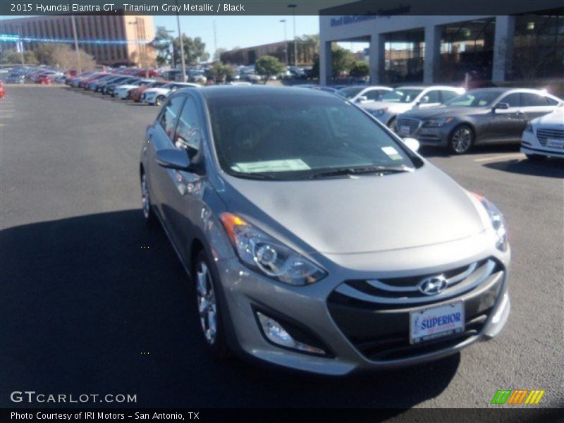 Titanium Gray Metallic / Black 2015 Hyundai Elantra GT