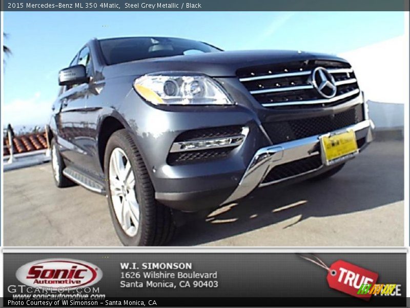 Steel Grey Metallic / Black 2015 Mercedes-Benz ML 350 4Matic
