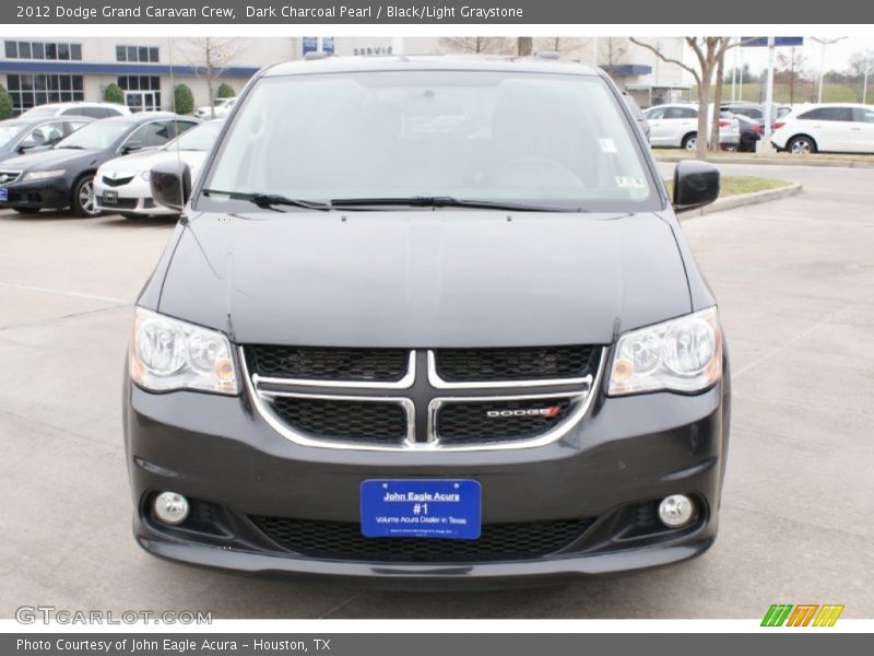Dark Charcoal Pearl / Black/Light Graystone 2012 Dodge Grand Caravan Crew