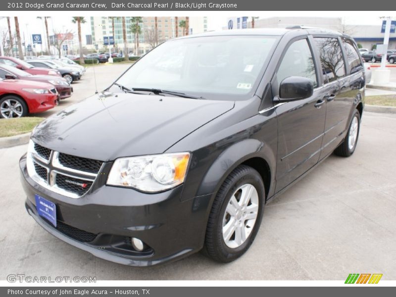 Dark Charcoal Pearl / Black/Light Graystone 2012 Dodge Grand Caravan Crew