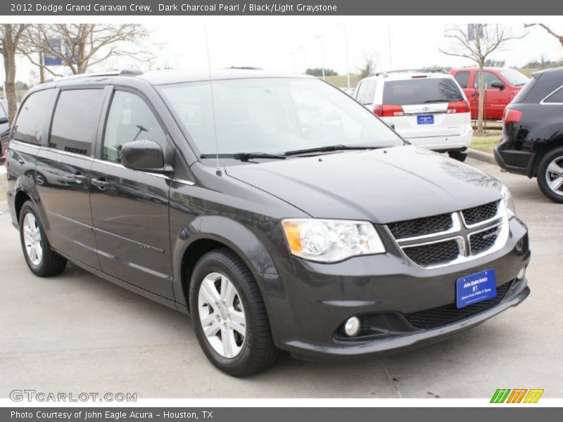 Dark Charcoal Pearl / Black/Light Graystone 2012 Dodge Grand Caravan Crew